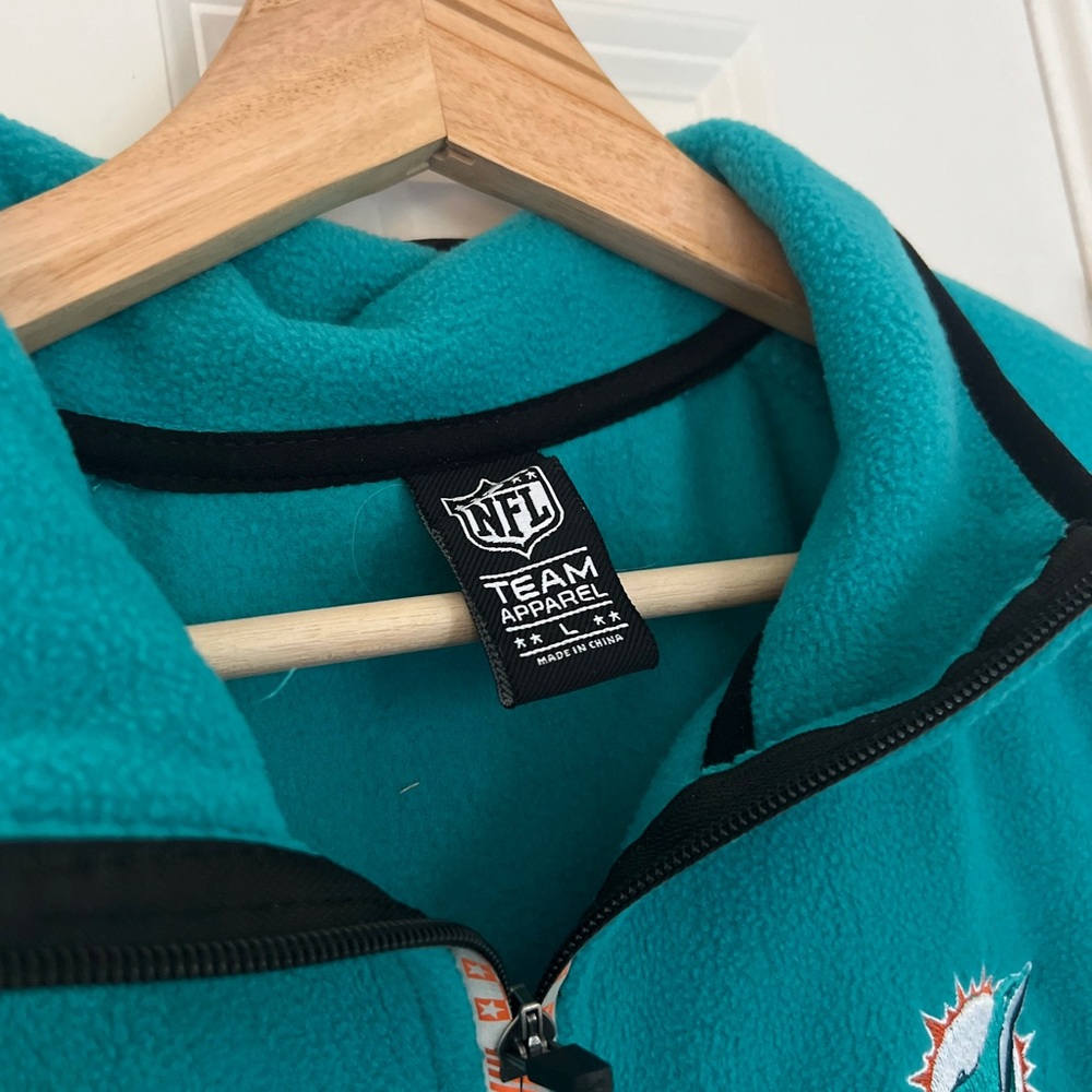 NFL Team Apparel Miami Dolphins Fleece Full Vest Reflective Size Large - Picture 2 of 12